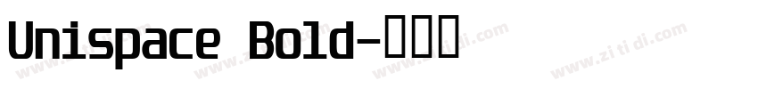 Unispace Bold字体转换
